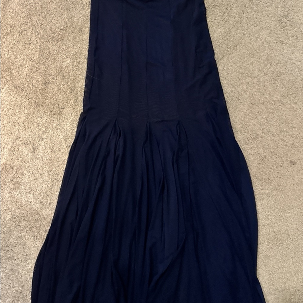 Chic Midnight Blue Maxi Skirt